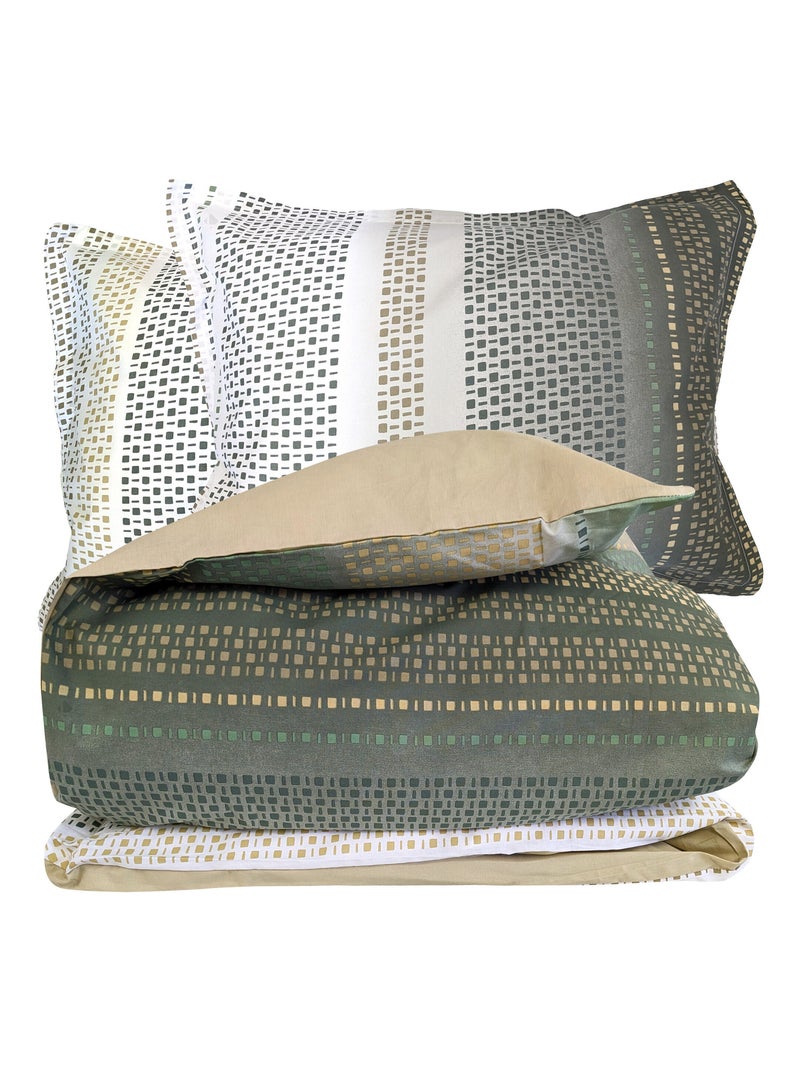 Parure de lit NIAGARA Taie 50x70 cm Kaki - Kiabi