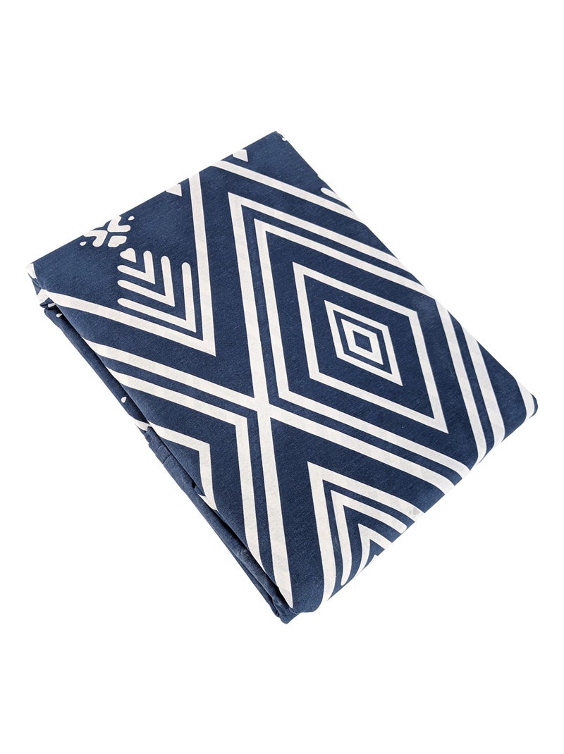 Parure de lit NORDA coton Bleu - Kiabi