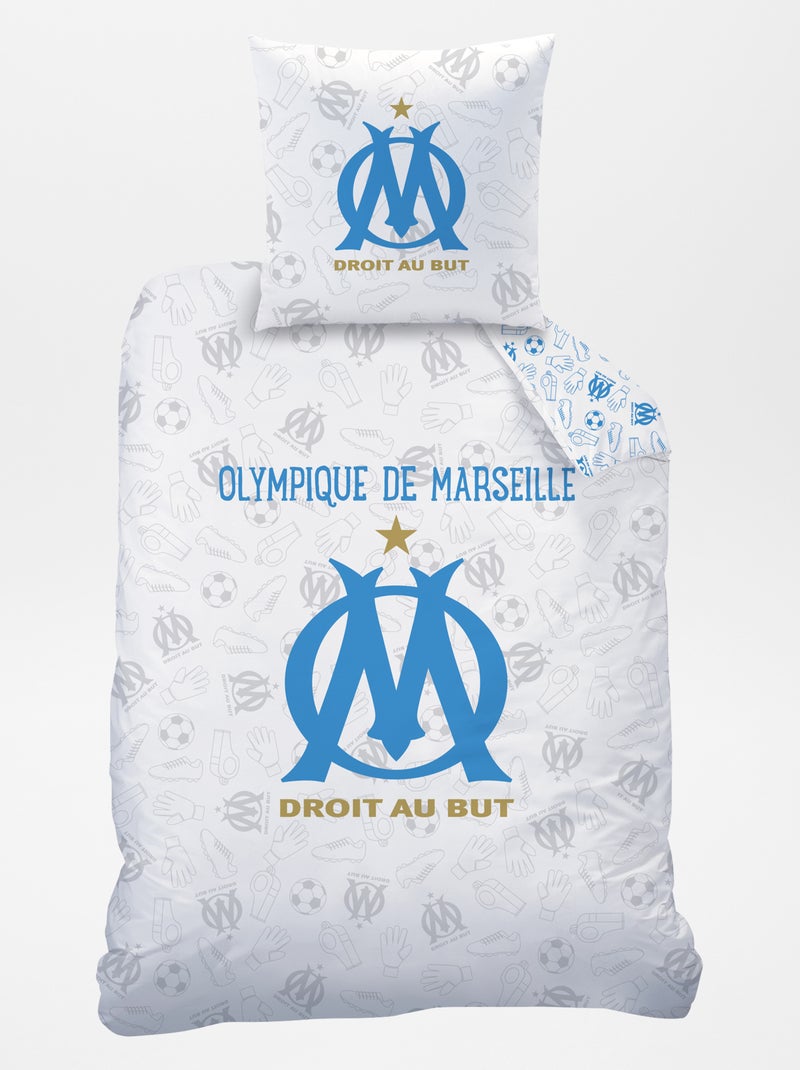 Parure de lit 'Olympique de Marseille' - 1 personne BLEU - Kiabi
