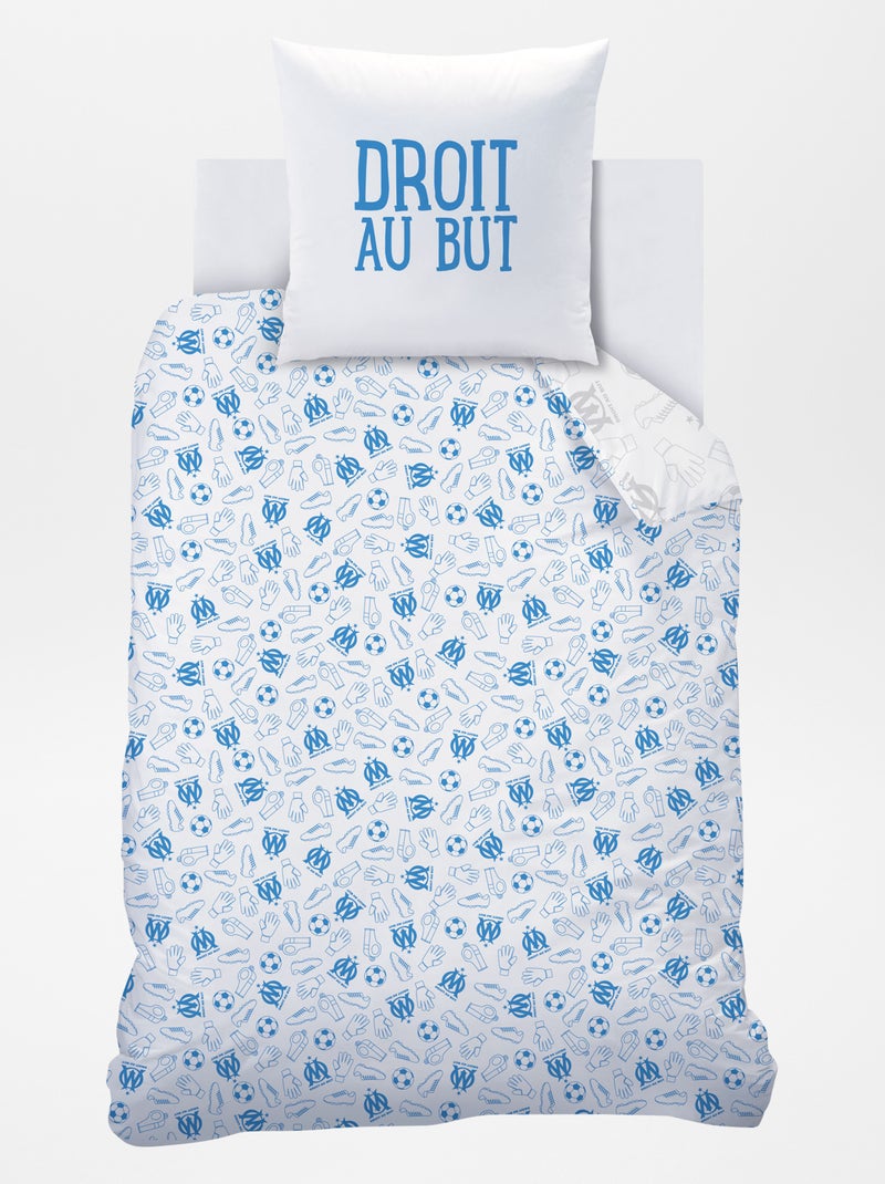 Parure de lit 'Olympique de Marseille' - 1 personne BLEU - Kiabi