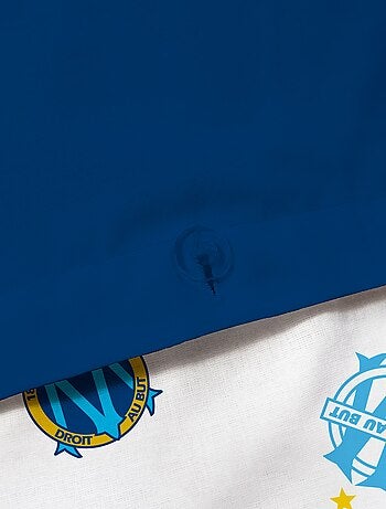 Parure de lit 'Olympique de Marseille' 2 pièces 1 personne : housse de couette + taie d'oreiller