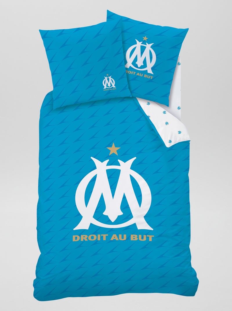 Parure de lit 'OM' - 2 personnes Bleu - Kiabi