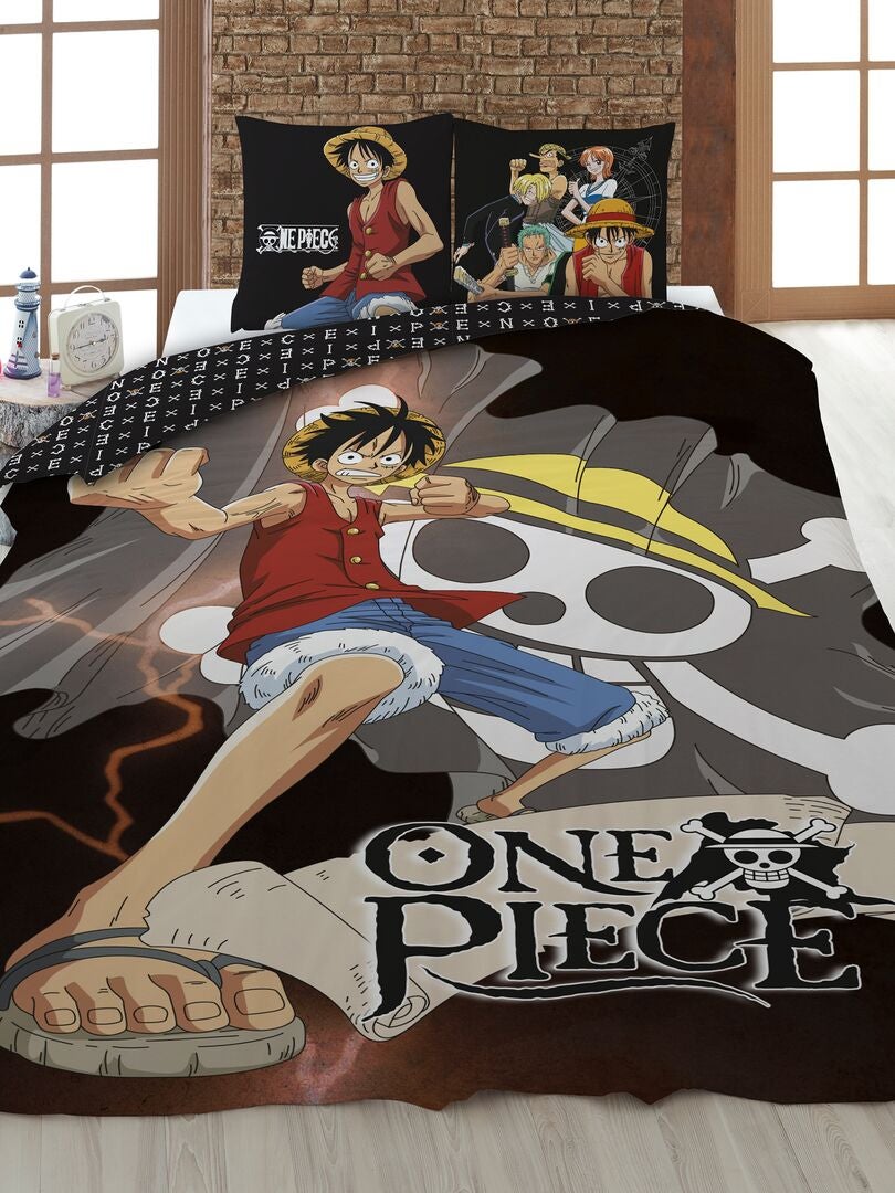 Parure de lit 'One Piece' - 1 personne - noir - Kiabi - 19.00€