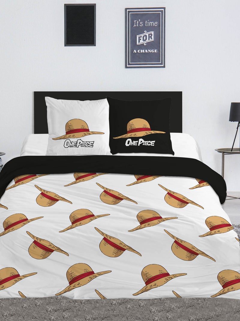 Parure de lit 'One Piece' - 2 personnes Noir - Kiabi
