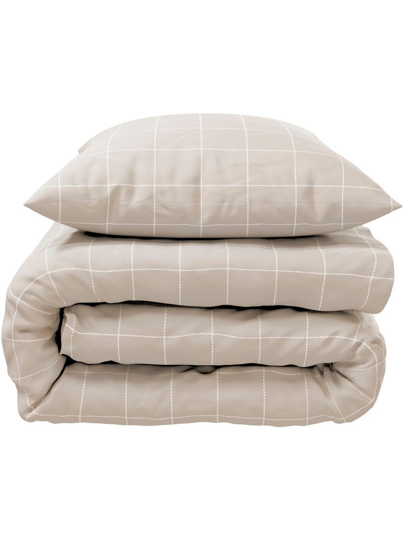 Parure de lit Oslo Beige - Kiabi