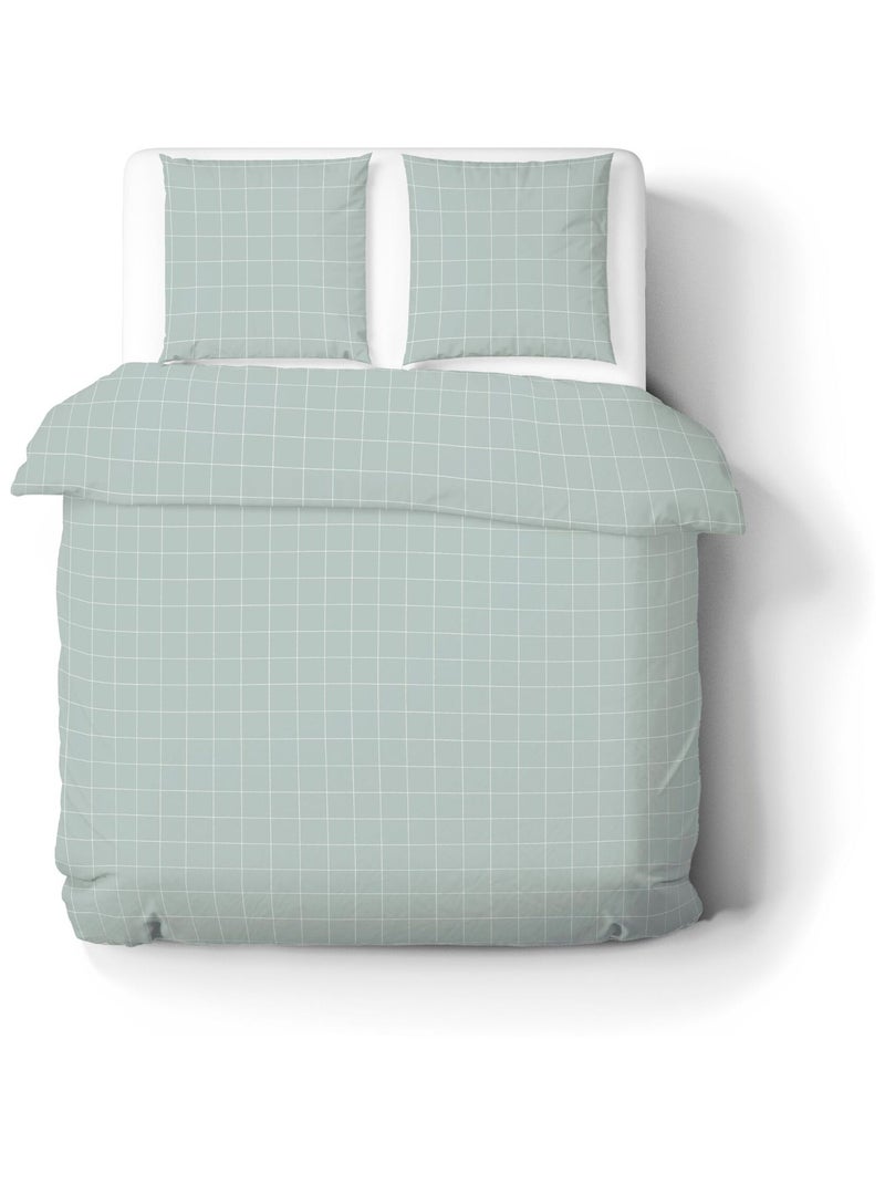 Parure de lit Oslo Vert d'eau - Kiabi