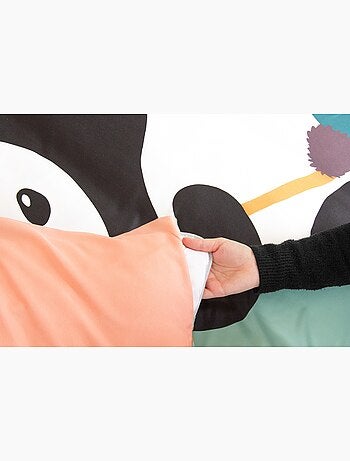 Parure de lit PANDA, Microfibre, Vert, 140x200cm