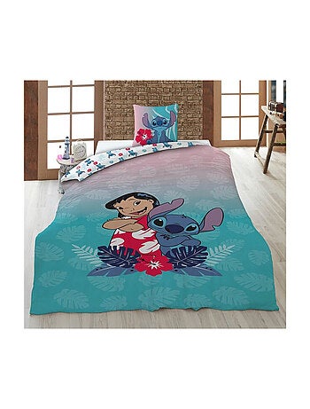 Parure de lit Parure de lit Lilo et Stitch - rose et bleu pastel - 140x200 cm