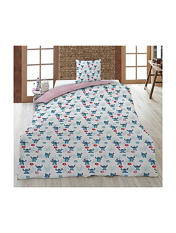 Parure de lit Parure de lit Lilo et Stitch - rose et bleu pastel - 140x200 cm