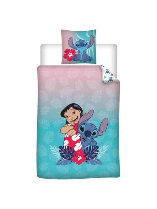 Parure de lit Parure de lit Lilo et Stitch - rose et bleu pastel  - 140x200 cm - Kiabi