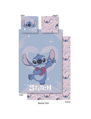 Parure de lit Parure de lit (Lilo et Stitch) - Stitch qui tient un coeur serré contre lui - 140x200