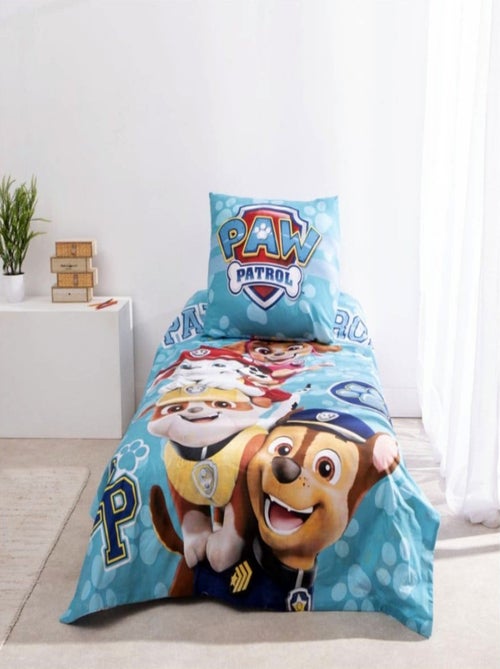 Parure de Lit Pat Patrouille Enfant, 100% Coton Oeko Tex, Imprimée Réversible, Lit 1 place, BRAVE - Kiabi