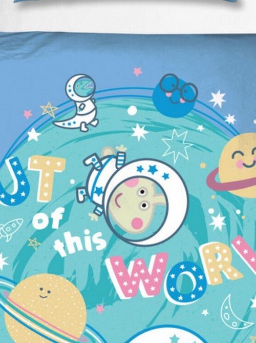 Parure de lit Peppa Pig et George -Out of This World- - 120 cm x 150 cm - Kiabi
