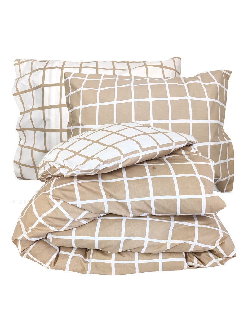 Parure de lit percale DDM MAX Taie 50x70 cm Beige - Kiabi