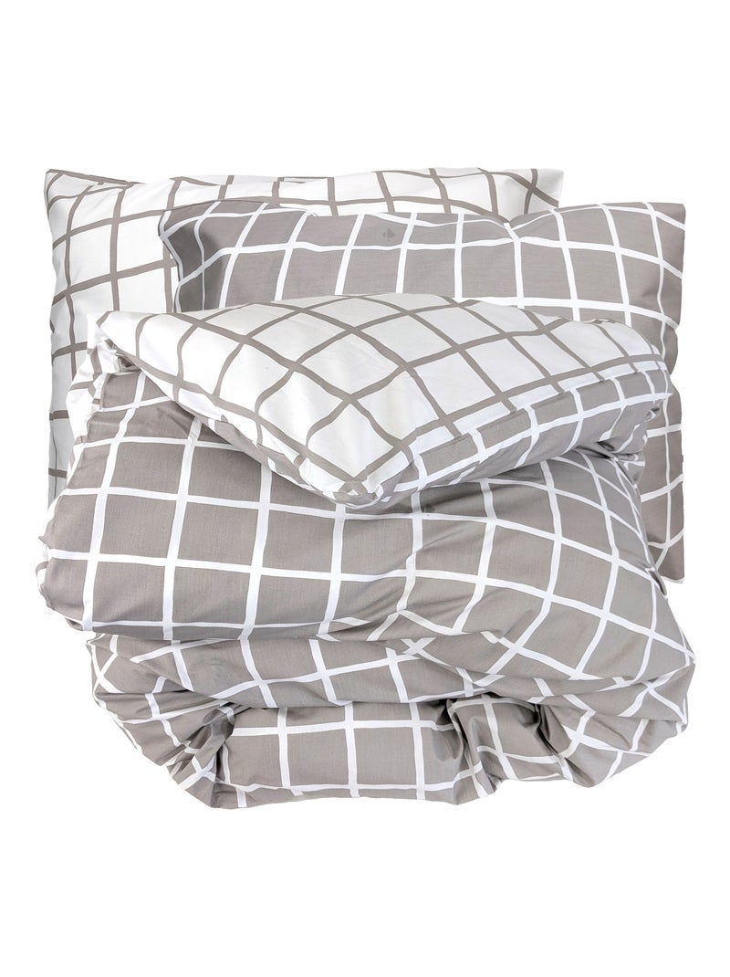 Parure de lit percale DDM MAX Taie 50x70 cm Gris - Kiabi