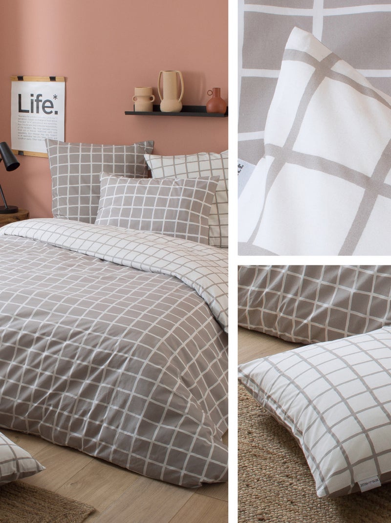 Parure de lit percale DDM MAX Taie 65x65 cm Gris - Kiabi