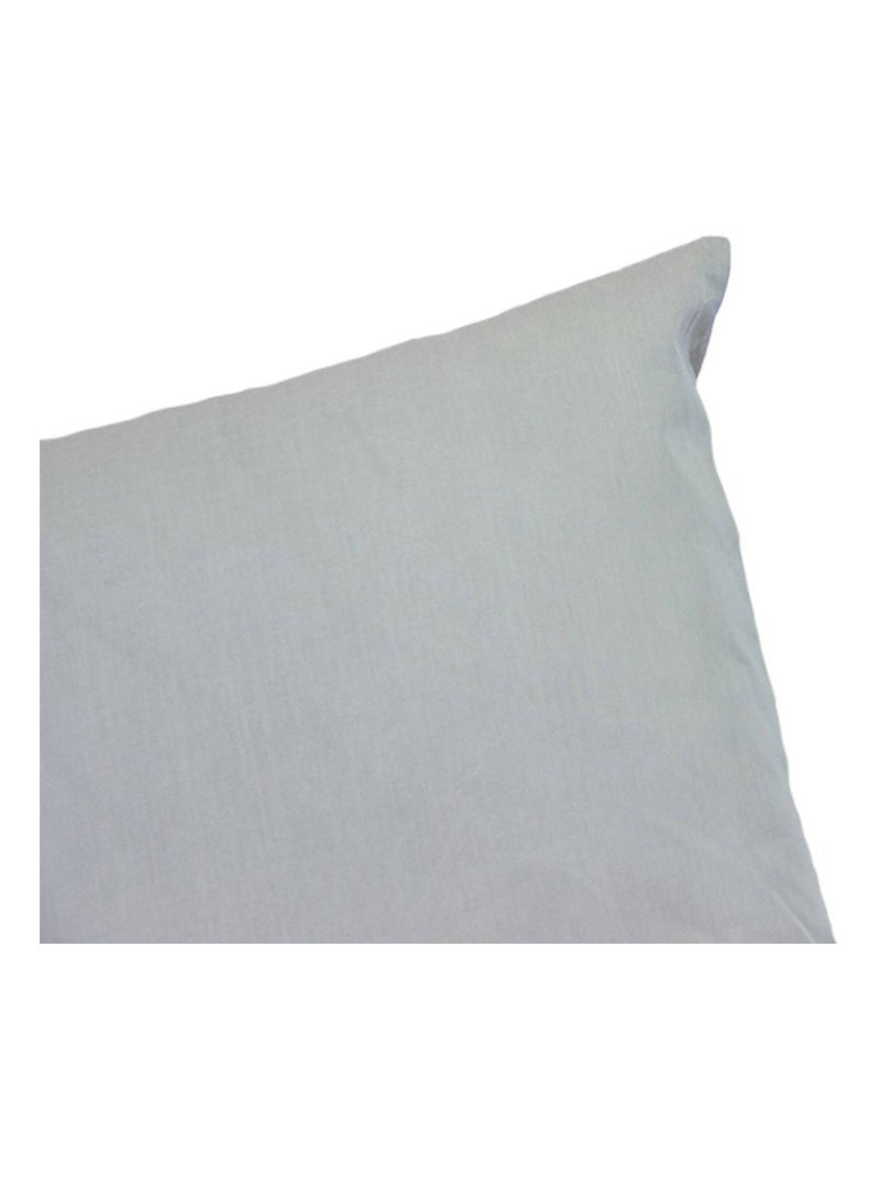 Parure de lit percale de coton 2 places étain Skala Gris taupe - Kiabi