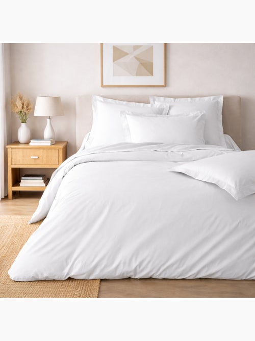 Parure de lit – Percale de coton 78 fils – Qualité Hôtel – 2 taies 63x63 cm - Kiabi