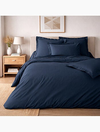 Parure de lit – Percale de coton 78 fils – Qualité Hôtel – 2 taies 63x63 cm