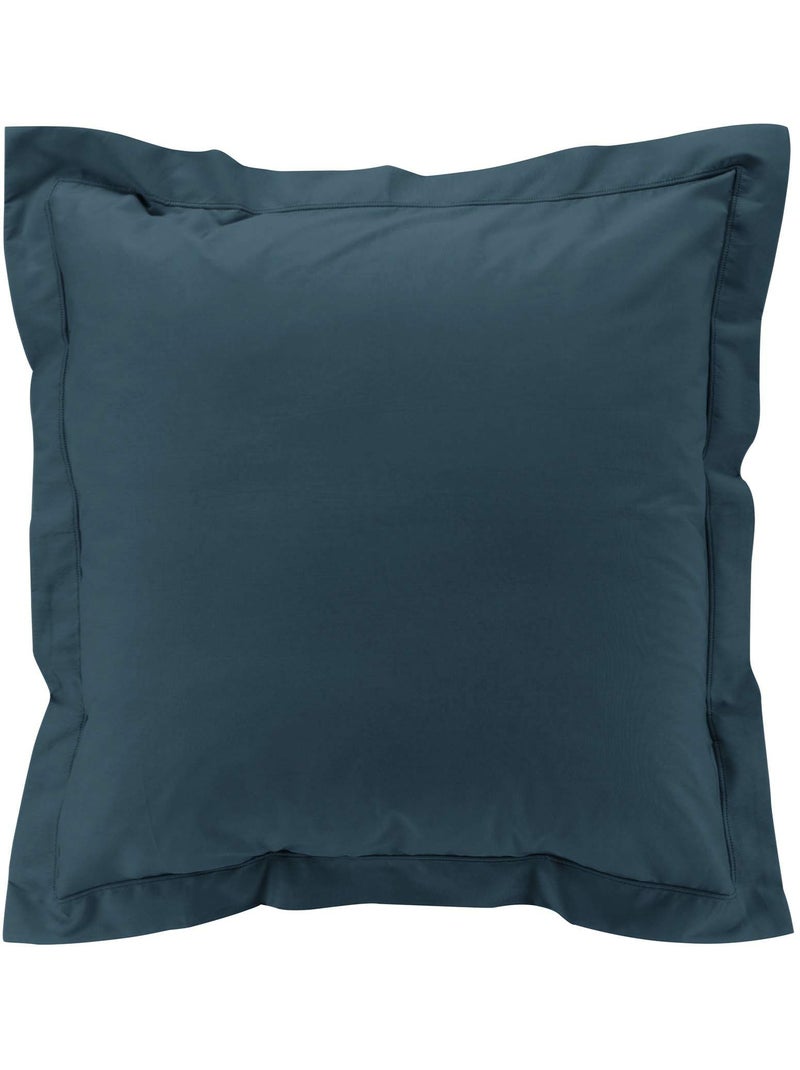 Parure de lit – Percale de coton 78 fils – Qualité Hôtel – 2 taies 63x63 cm Bleu - Kiabi