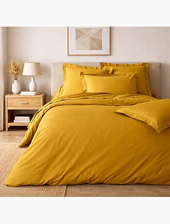 Parure de lit – Percale de coton 78 fils – Qualité Hôtel – 2 taies 63x63 cm