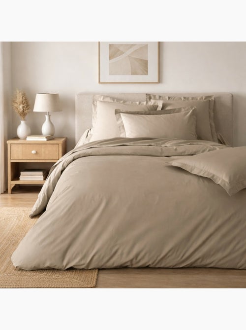 Parure de lit – Percale de coton 78 fils – Qualité Hôtel – 2 taies 63x63 cm - Kiabi
