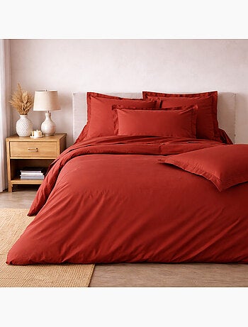 Parure de lit – Percale de coton 78 fils – Qualité Hôtel – 2 taies 63x63 cm