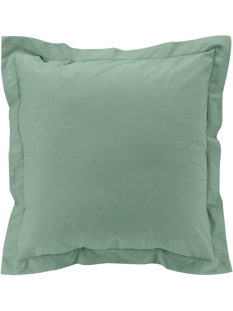 Parure de lit – Percale de coton 78 fils – Qualité Hôtel – 2 taies 63x63 cm Vert tilleul - Kiabi