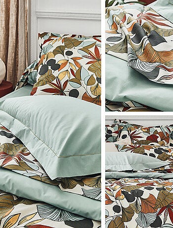 Parure de lit percale de coton CASCADE Taie 50x70 cm