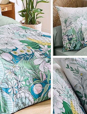 Parure de lit percale de coton collection BALI Taie 65x65 cm