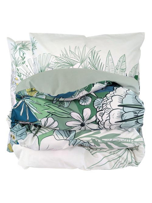 Parure de lit percale de coton collection BALI Taie 65x65 cm - Kiabi