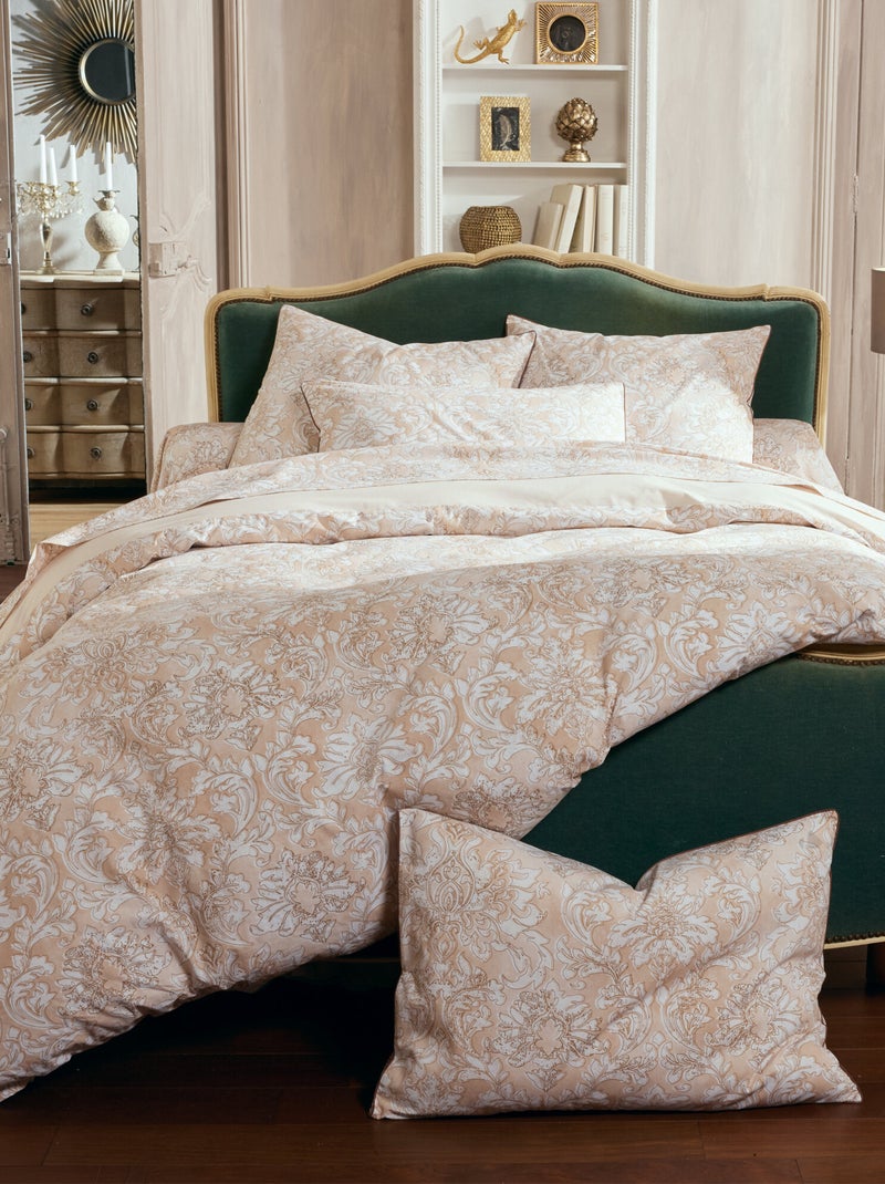 Parure de lit percale de coton collection PALAZZO Taie 50x70 cm Beige - Kiabi