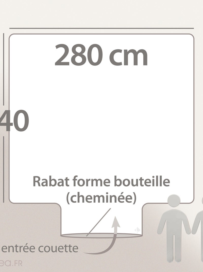 Parure de lit percale de coton FÉÉRIE Taie 50x70 cm Vert clair - Kiabi