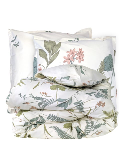 Parure de lit percale de coton FÉÉRIE Taie 65x65 cm - Kiabi Parure de lit percale de coton FÉÉRIE Taie 65x65 cm - Kiabi