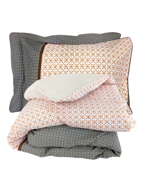 Parure de lit percale de coton GABIN ÉPICE Taie 50x70 cm - Kiabi