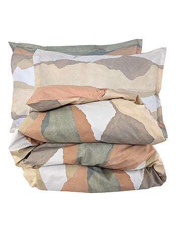 Parure de lit percale de coton LAND CRAIE Taie 50x70 cm