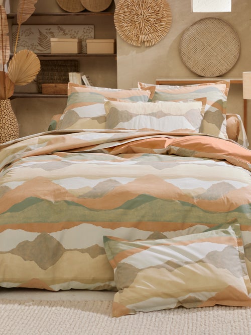 Parure de lit percale de coton LAND CRAIE Taie 50x70 cm - Kiabi