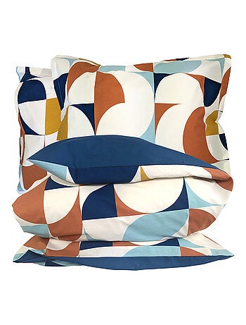 Parure de lit percale de coton MODULO Taie 50x70 cm
