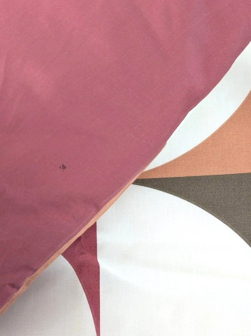 Parure de lit percale de coton MODULO Taie 65x65 cm Multicolore - Kiabi