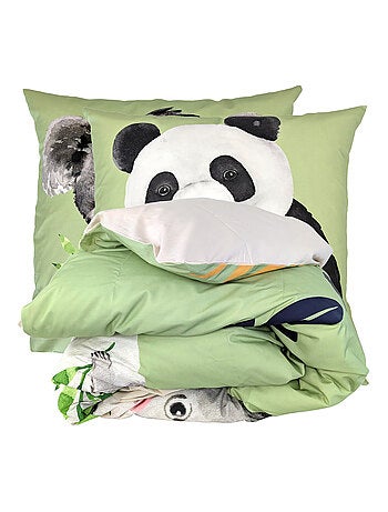 Parure de lit percale de coton PANDA