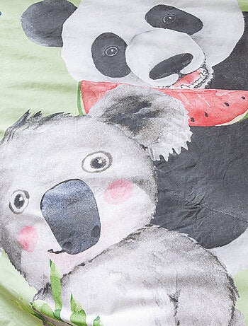 Parure de lit percale de coton PANDA