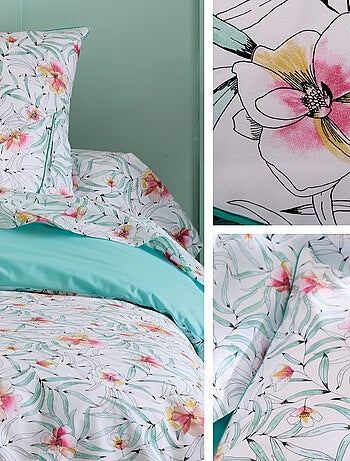 Parure de lit percale de coton ROXANE Taie 50x70 cm