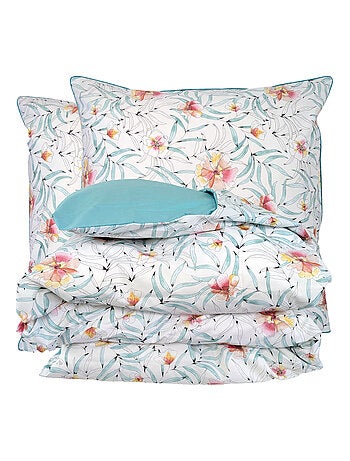Parure de lit percale de coton ROXANE Taie 65x65 cm