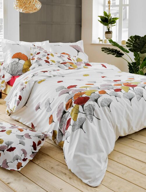 Parure de lit percale GINKGO Taie 65x65 cm - Kiabi