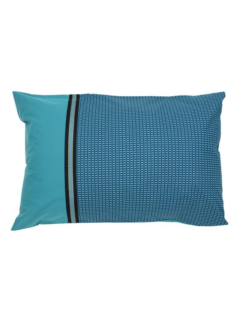 Parure de lit percale GUSTAV Taie 50x70 cm Vert émeraude - Kiabi