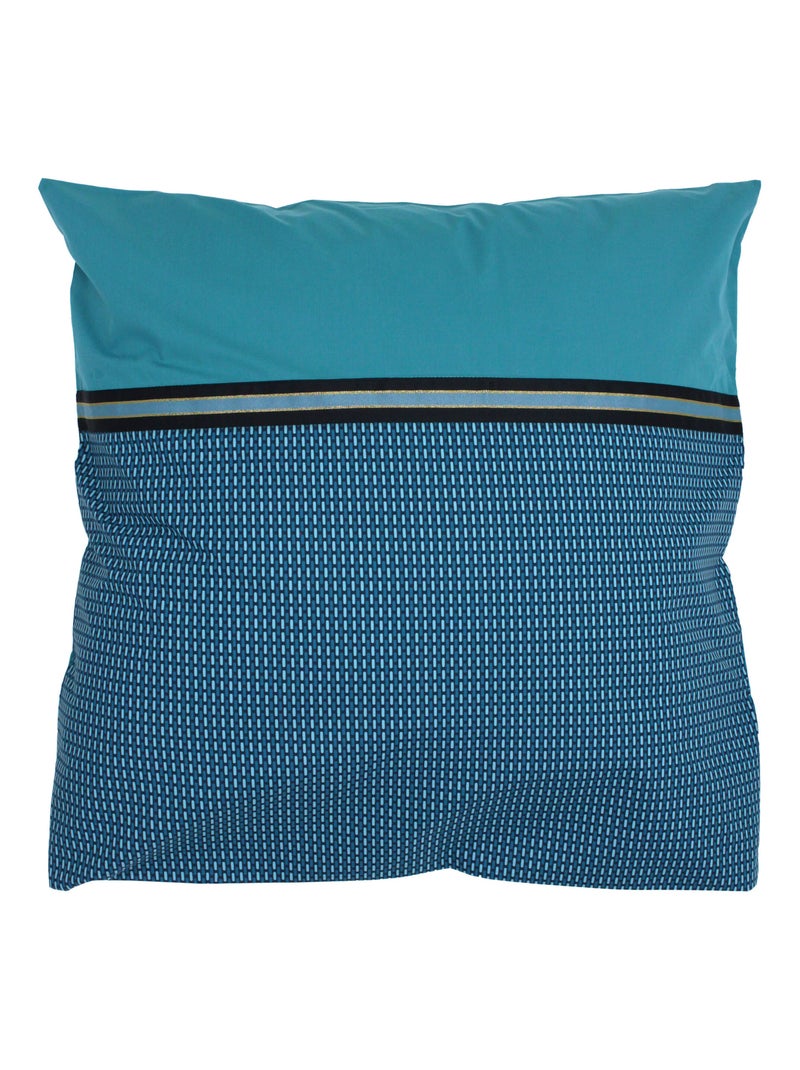 Parure de lit percale GUSTAV Taie 65x65 cm Vert émeraude - Kiabi