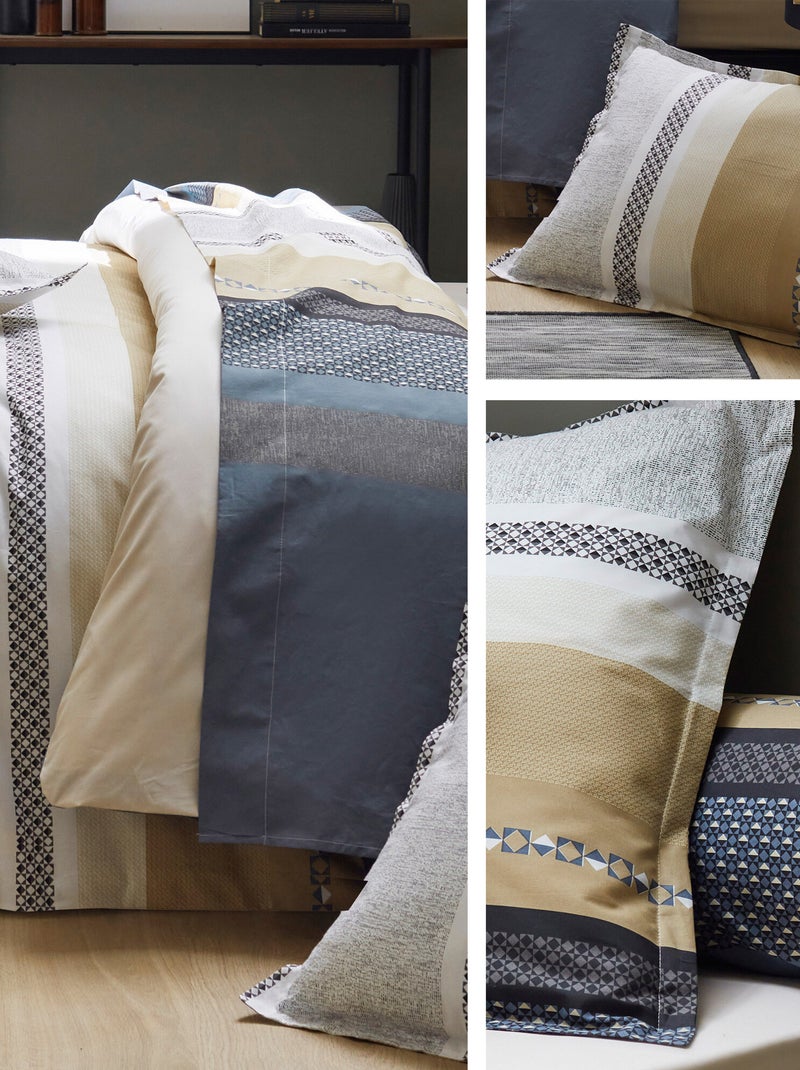 Parure de lit percale MARLOW Taie 50x70 cm Gris foncé - Kiabi