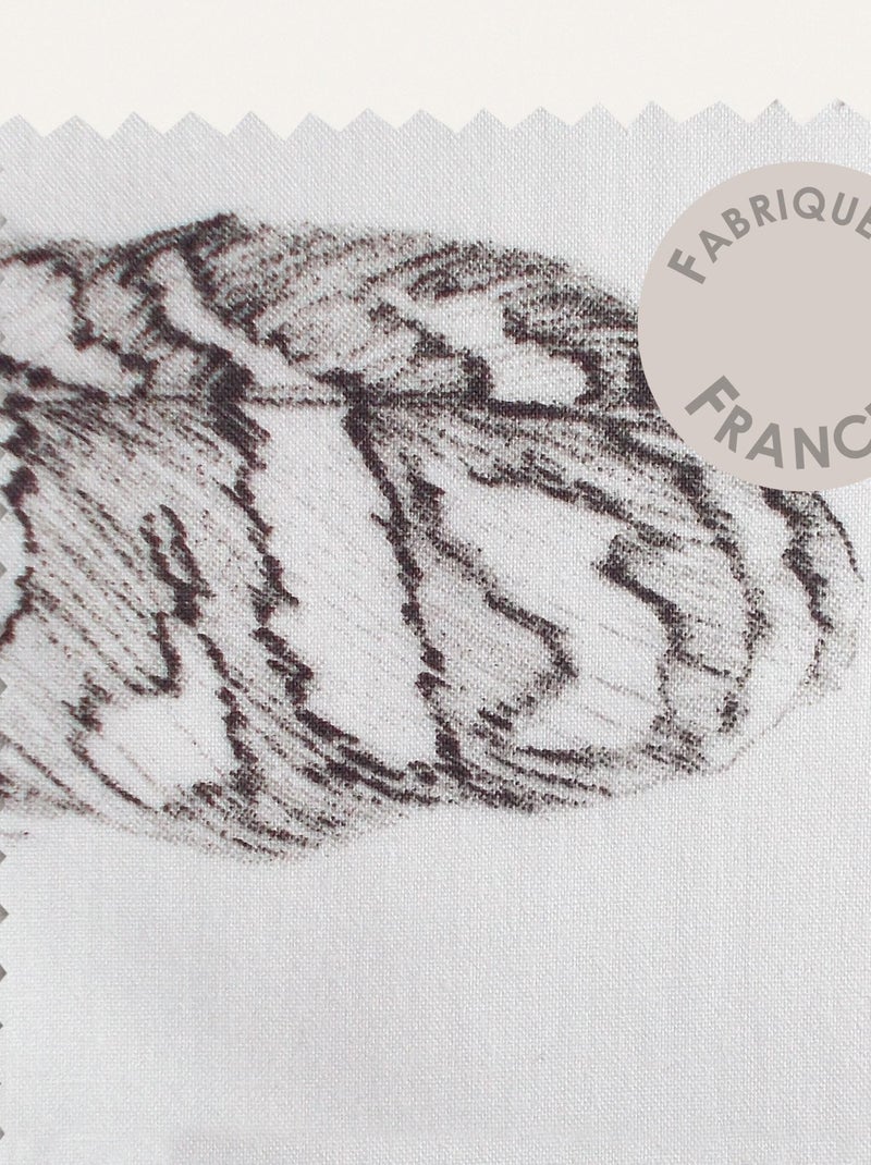 Parure de lit percale PLUMES Taie 65x65 cm Blanc - Kiabi