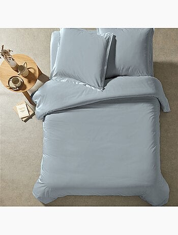 Parure de lit percale unie blanc