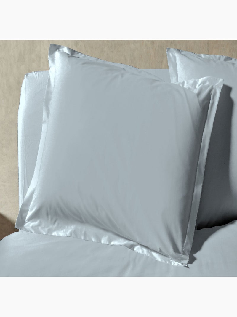 Parure de lit percale unie Bleu - Kiabi